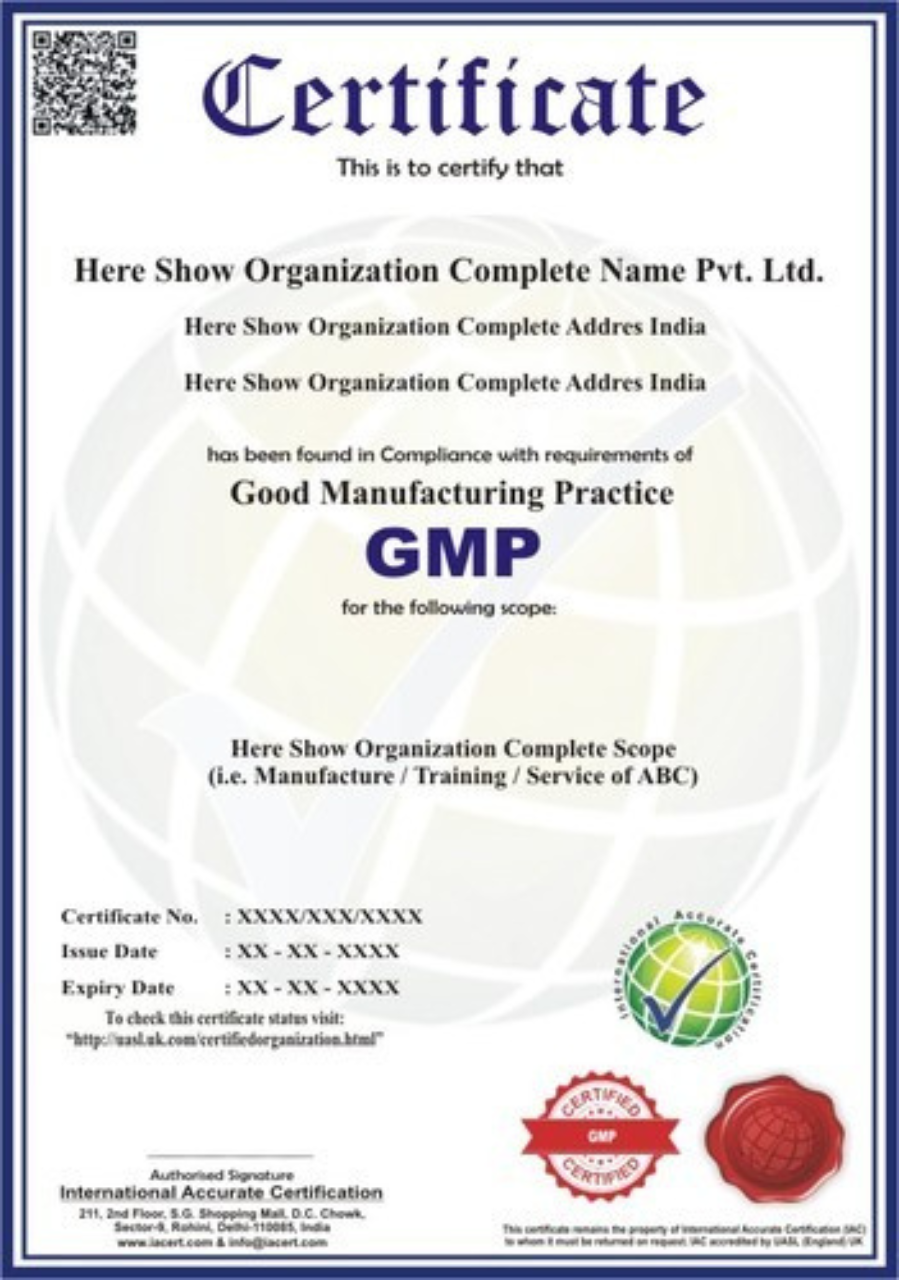 GMP Certificate